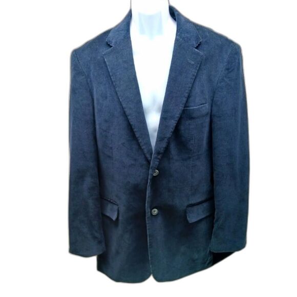 Meeting Street Navy Corduroy Sport Coat, Blazer Jacket Classic Men's 46 Chest... - Picture 1 of 11